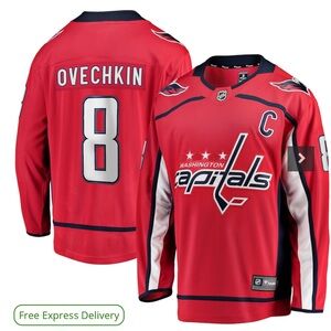 Capitals #8 Alexander Ovechkin Authentic Hockey Jersey